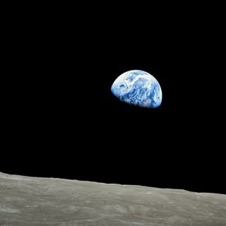 Une des mythiques images du programme Apollo, en l'occurrence, d'Apollo 8. © Nasa